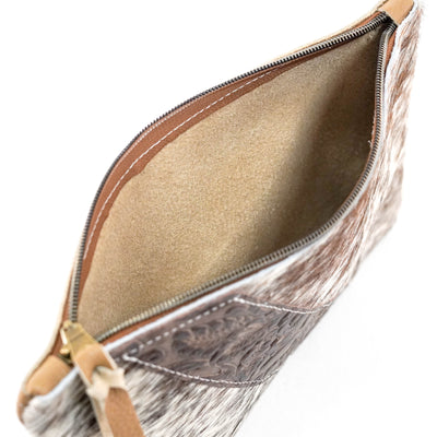 Mega Organizer - Chocolate & White w/ Gold Rush tool-Mega Organizer-Western-Cowhide-Bags-Handmade-Products-Gifts-Dancing Cactus Designs