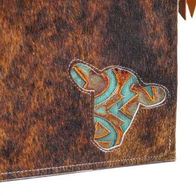 Minnie Pearl - Dark Brindle w/ Patriot Laredo-Minnie Pearl-Western-Cowhide-Bags-Handmade-Products-Gifts-Dancing Cactus Designs