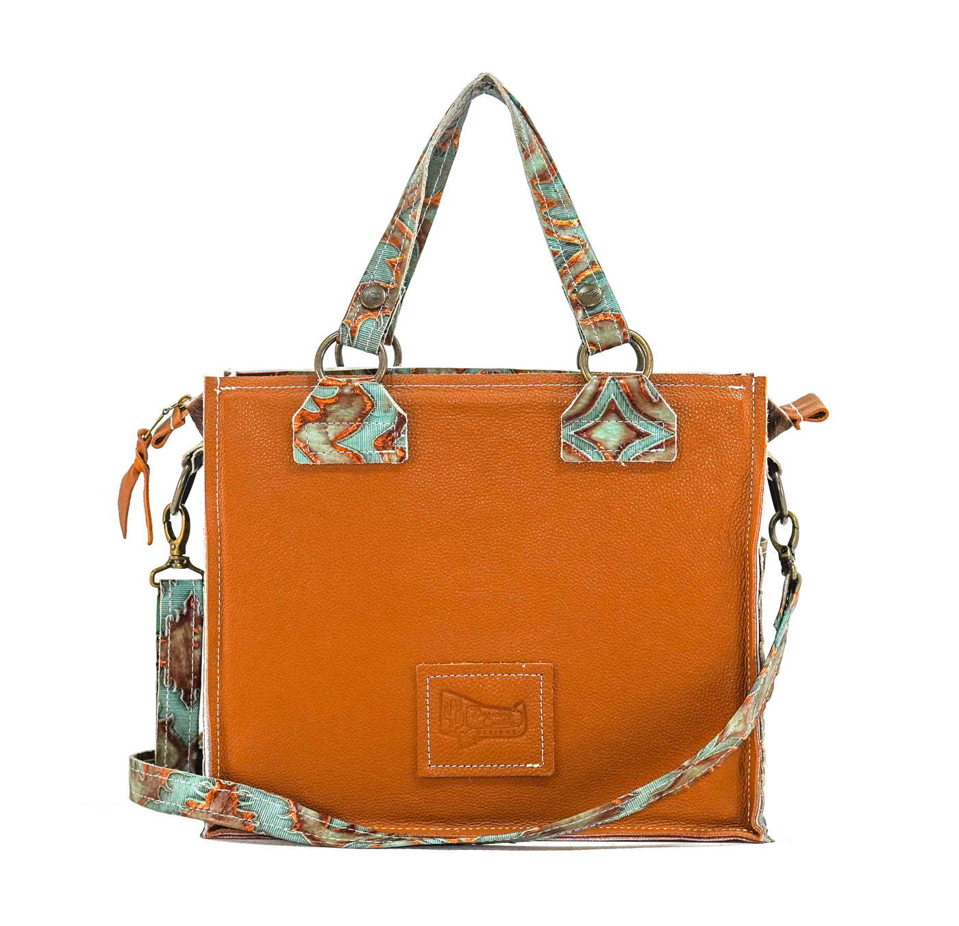 Minnie Pearl - Dark Brindle w/ Patriot Laredo-Minnie Pearl-Western-Cowhide-Bags-Handmade-Products-Gifts-Dancing Cactus Designs