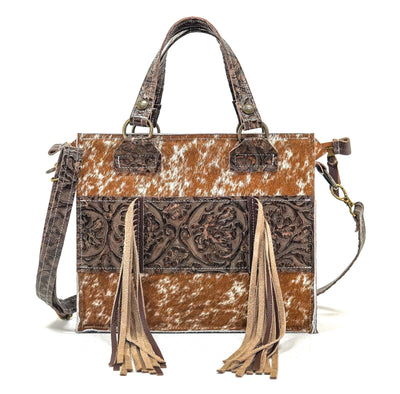 Minnie Pearl - Longhorn w/ Gold rush tool-Minnie Pearl-Western-Cowhide-Bags-Handmade-Products-Gifts-Dancing Cactus Designs