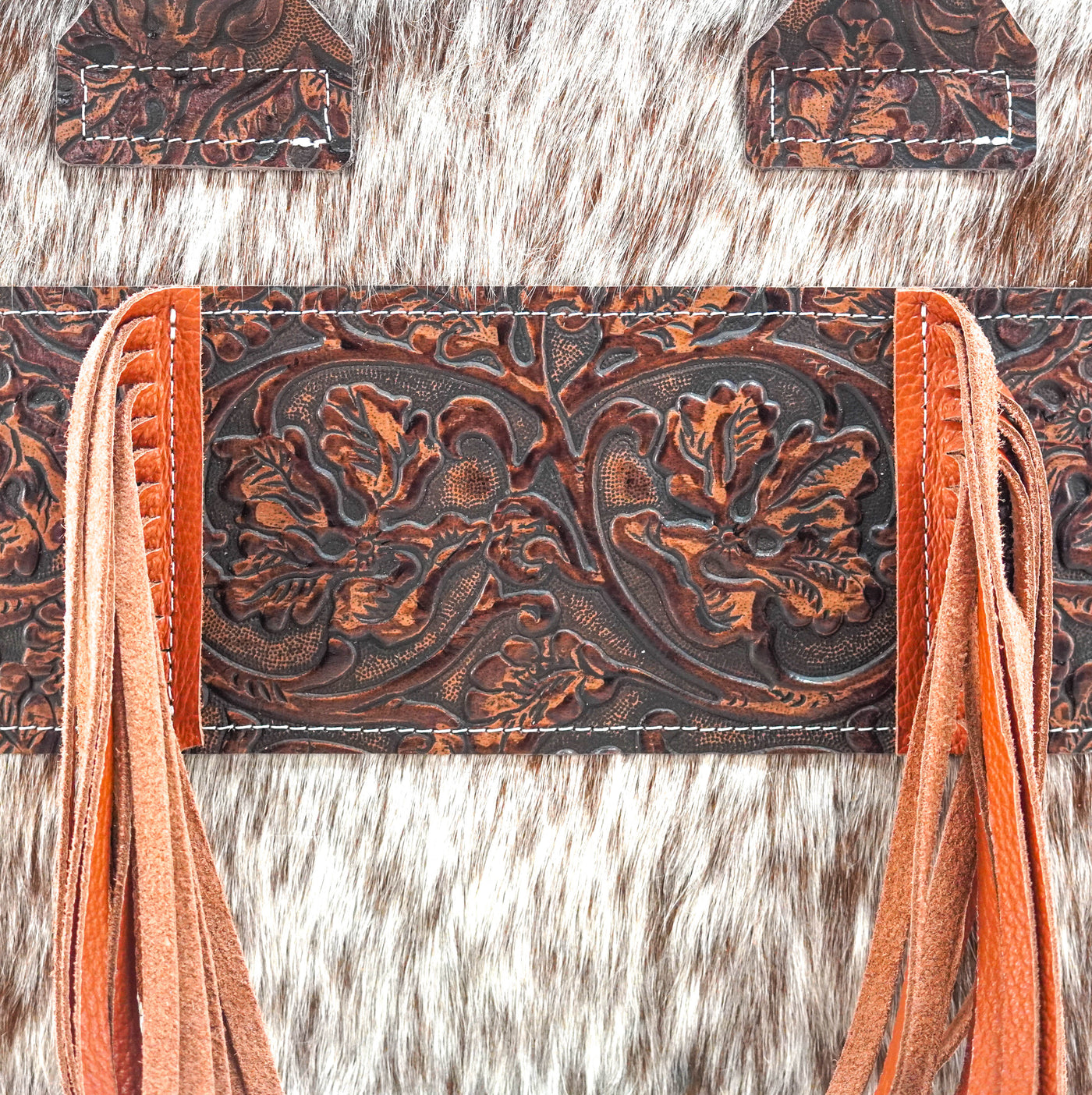 Minnie Pearl - Roan w/ Cowboy Tool-Minnie Pearl-Western-Cowhide-Bags-Handmade-Products-Gifts-Dancing Cactus Designs