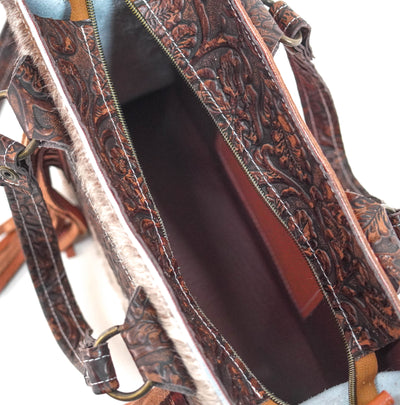 Minnie Pearl - Roan w/ Cowboy Tool-Minnie Pearl-Western-Cowhide-Bags-Handmade-Products-Gifts-Dancing Cactus Designs