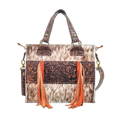 Minnie Pearl - Roan w/ Cowboy Tool-Minnie Pearl-Western-Cowhide-Bags-Handmade-Products-Gifts-Dancing Cactus Designs
