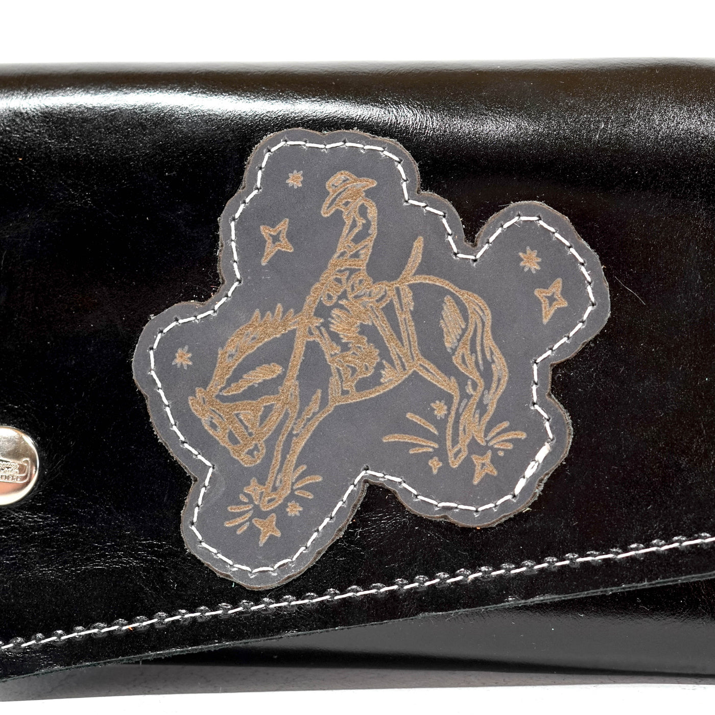 Miranda - Black Smooth Leather w/ Engraving-Miranda-Western-Cowhide-Bags-Handmade-Products-Gifts-Dancing Cactus Designs