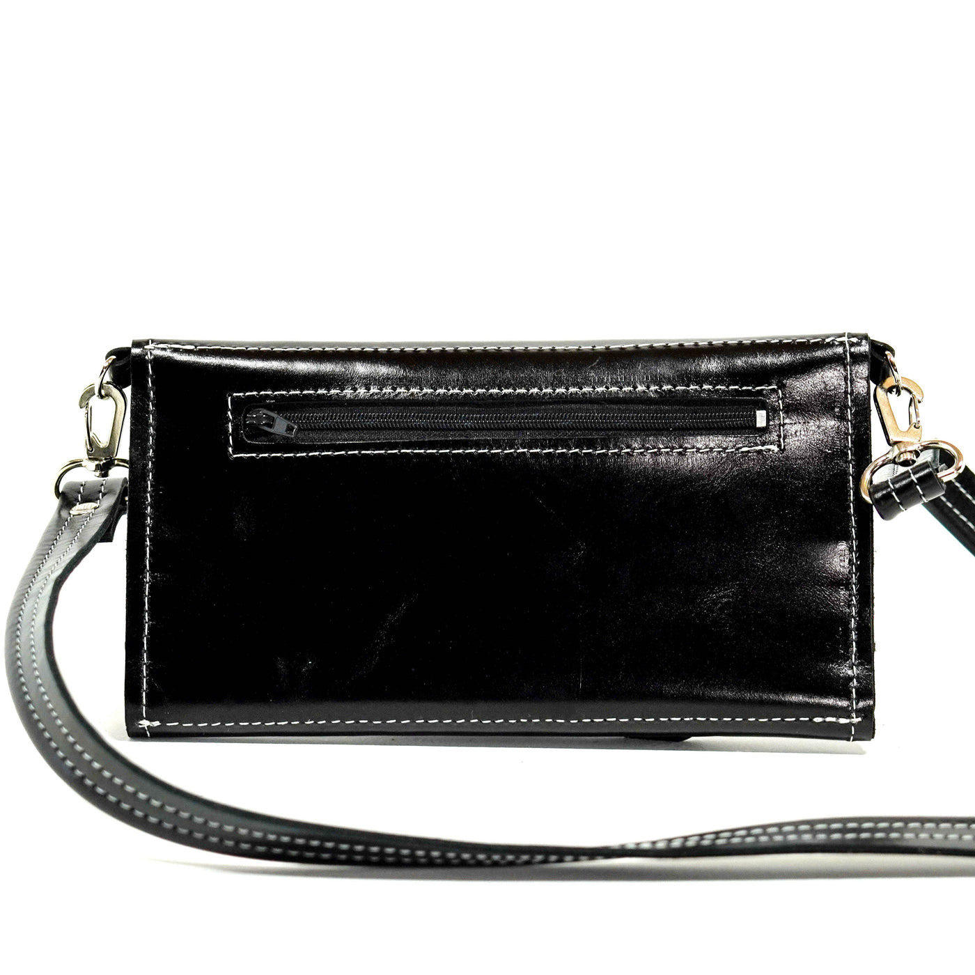 Miranda - Black Smooth Leather w/ Engraving-Miranda-Western-Cowhide-Bags-Handmade-Products-Gifts-Dancing Cactus Designs