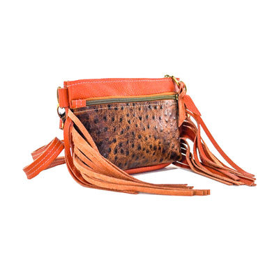 Miss Kitty - All Embossed w/ Ostrich-Miss Kitty-Western-Cowhide-Bags-Handmade-Products-Gifts-Dancing Cactus Designs