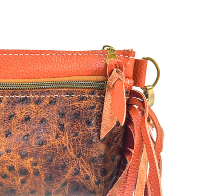 Miss Kitty - All Embossed w/ Ostrich-Miss Kitty-Western-Cowhide-Bags-Handmade-Products-Gifts-Dancing Cactus Designs