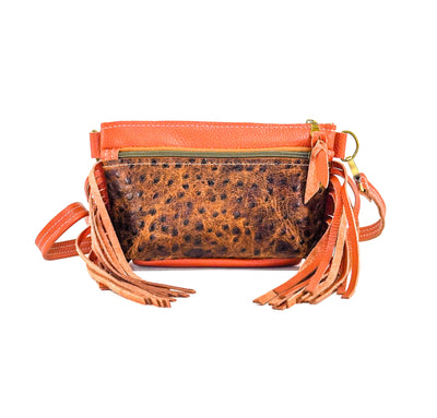 Miss Kitty - All Embossed w/ Ostrich-Miss Kitty-Western-Cowhide-Bags-Handmade-Products-Gifts-Dancing Cactus Designs