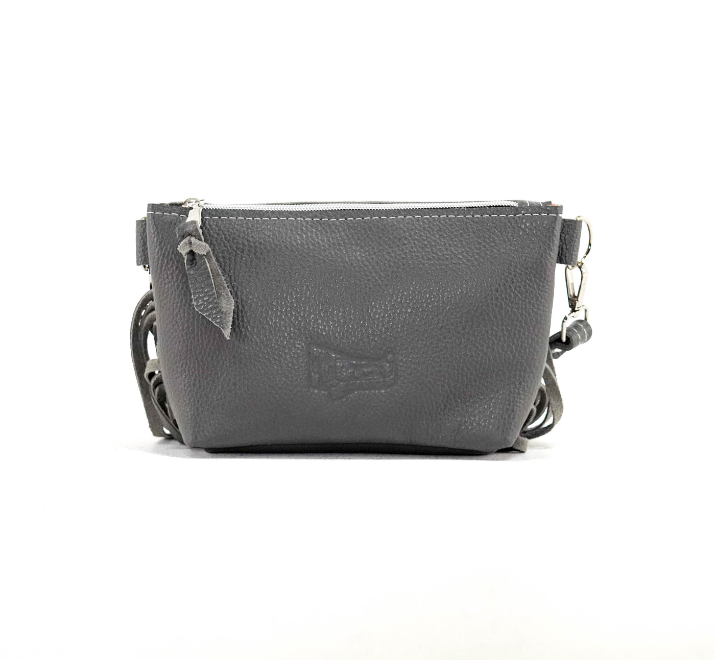 Miss Kitty - Black & White w/ Grey Leather-Miss Kitty-Western-Cowhide-Bags-Handmade-Products-Gifts-Dancing Cactus Designs