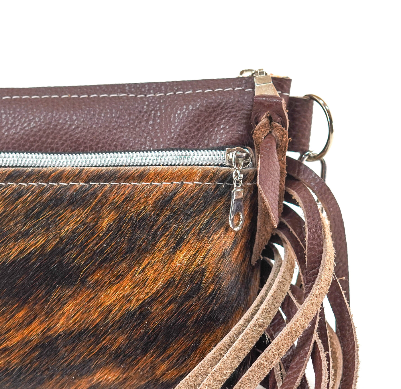 Miss Kitty - Brindle w/ Mustang Leather-Miss Kitty-Western-Cowhide-Bags-Handmade-Products-Gifts-Dancing Cactus Designs