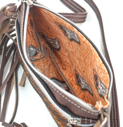 Miss Kitty - Brindle w/ Mustang Leather-Miss Kitty-Western-Cowhide-Bags-Handmade-Products-Gifts-Dancing Cactus Designs