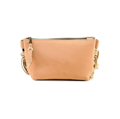 Miss Kitty - Chocolate & White w/ Camel Leather-Miss Kitty-Western-Cowhide-Bags-Handmade-Products-Gifts-Dancing Cactus Designs