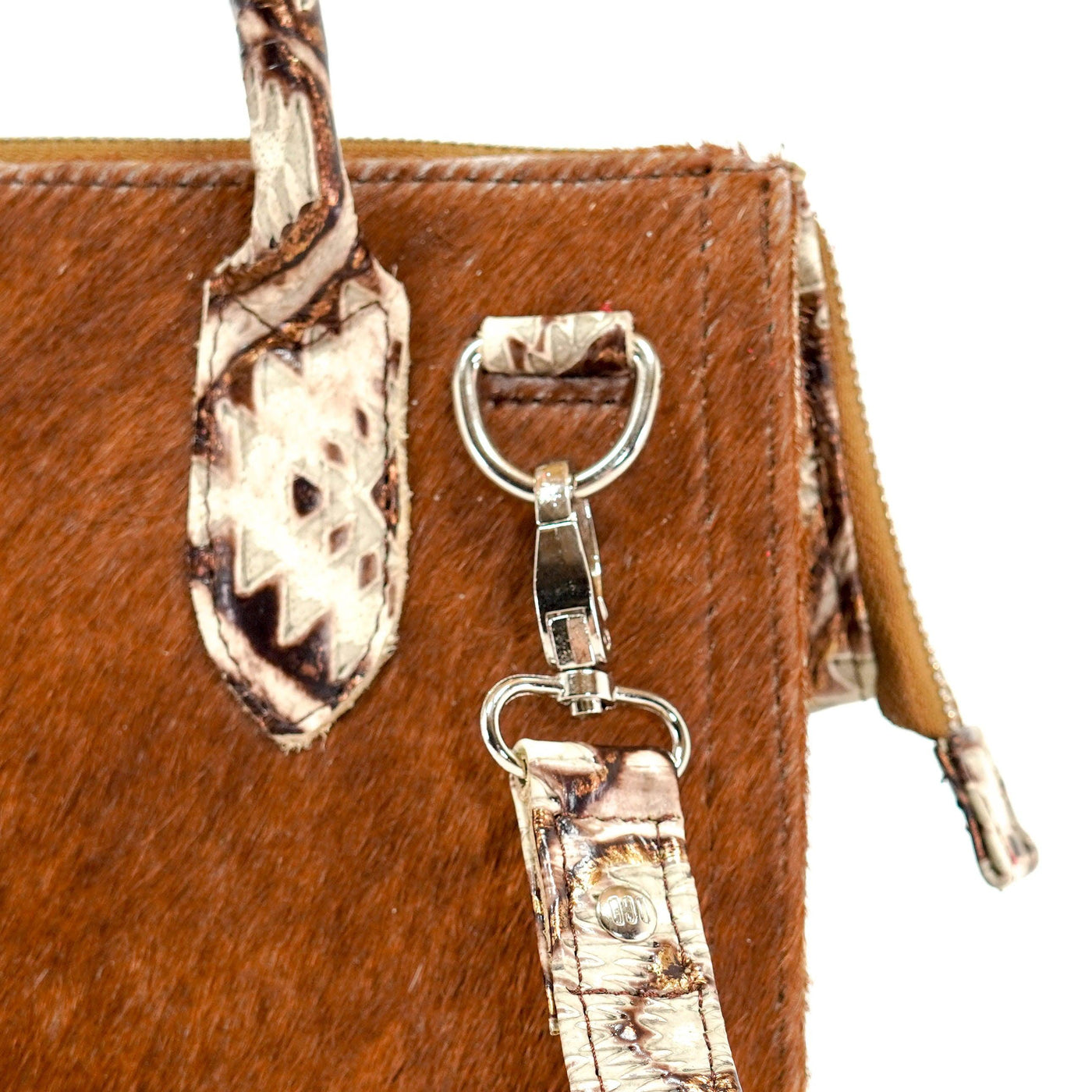 Opry - Longhorn w/ Bronzed Aztec-Opry-Western-Cowhide-Bags-Handmade-Products-Gifts-Dancing Cactus Designs