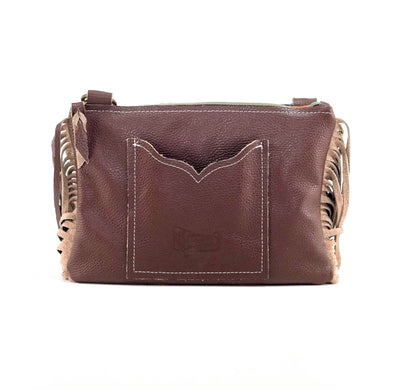 Patsy - All Embossed w/ Dark Chocolate Tool-Patsy-Western-Cowhide-Bags-Handmade-Products-Gifts-Dancing Cactus Designs