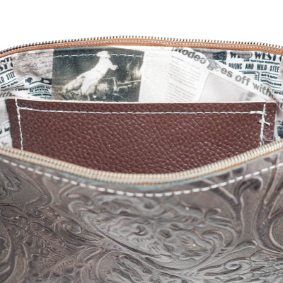 Patsy - All Embossed w/ Dark Chocolate Tool-Patsy-Western-Cowhide-Bags-Handmade-Products-Gifts-Dancing Cactus Designs
