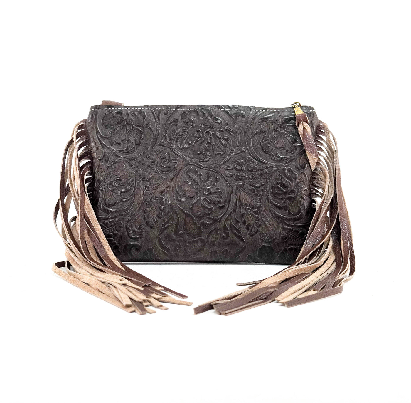 Patsy - All Embossed w/ Dark Chocolate Tool-Patsy-Western-Cowhide-Bags-Handmade-Products-Gifts-Dancing Cactus Designs