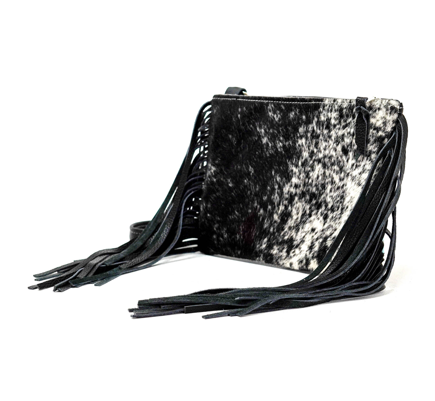 Patsy - Black & White w/ No Embossed-Patsy-Western-Cowhide-Bags-Handmade-Products-Gifts-Dancing Cactus Designs