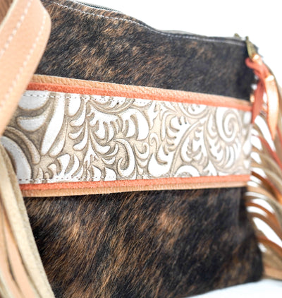 Patsy - Brindle w/ Bone Caracole-Patsy-Western-Cowhide-Bags-Handmade-Products-Gifts-Dancing Cactus Designs