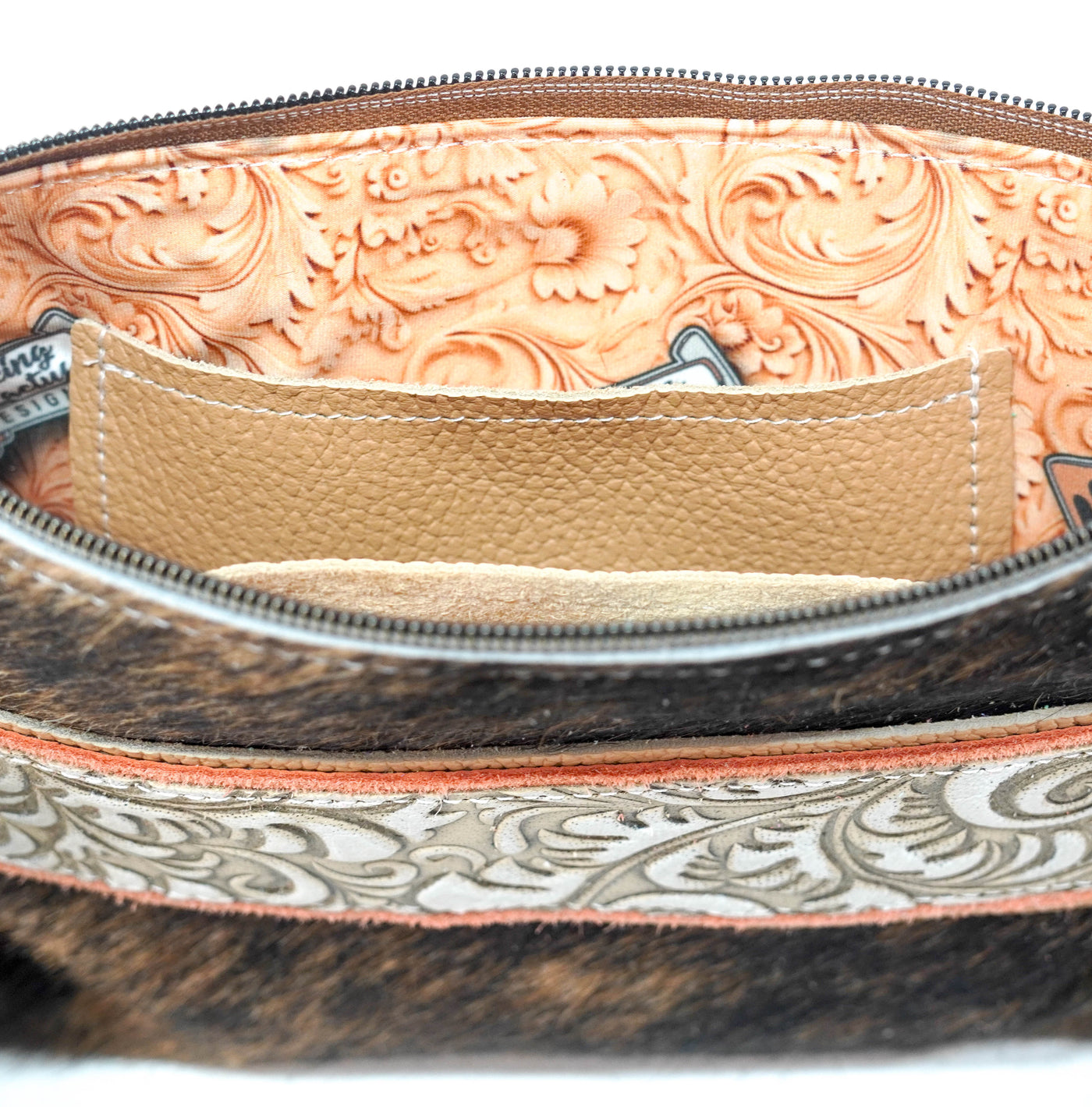 Patsy - Brindle w/ Bone Caracole-Patsy-Western-Cowhide-Bags-Handmade-Products-Gifts-Dancing Cactus Designs