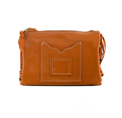 Patsy - Dark Brindle w/ Ostrich-Patsy-Western-Cowhide-Bags-Handmade-Products-Gifts-Dancing Cactus Designs