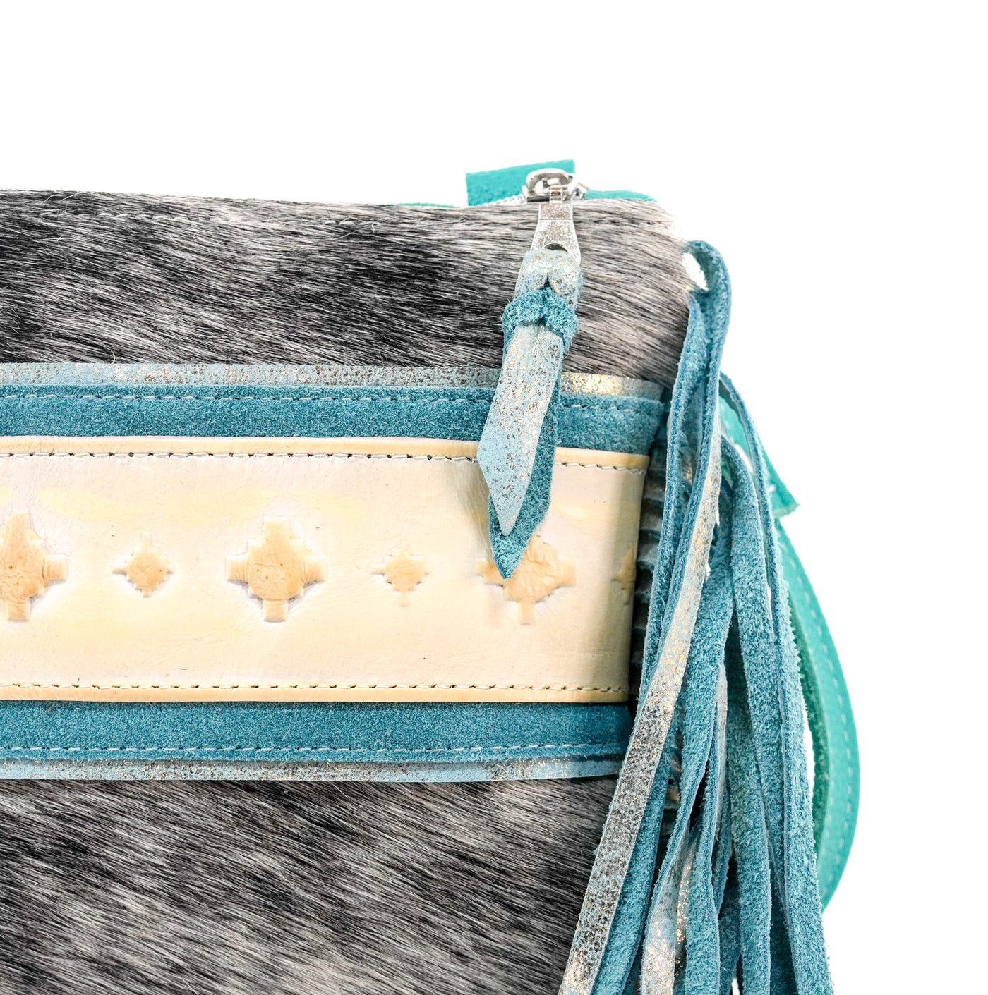 Patsy - Salt & Pepper w/ Encanto Navajo-Patsy-Western-Cowhide-Bags-Handmade-Products-Gifts-Dancing Cactus Designs