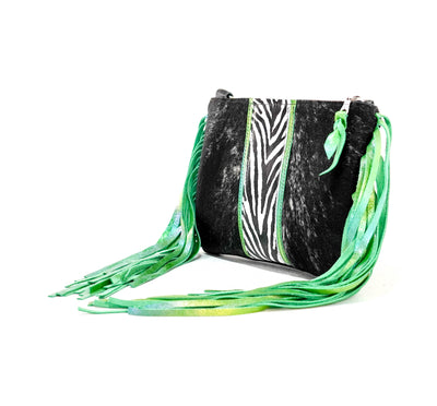 Patsy - Salt & Pepper w/ Zebra Leather-Patsy-Western-Cowhide-Bags-Handmade-Products-Gifts-Dancing Cactus Designs