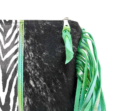 Patsy - Salt & Pepper w/ Zebra Leather-Patsy-Western-Cowhide-Bags-Handmade-Products-Gifts-Dancing Cactus Designs