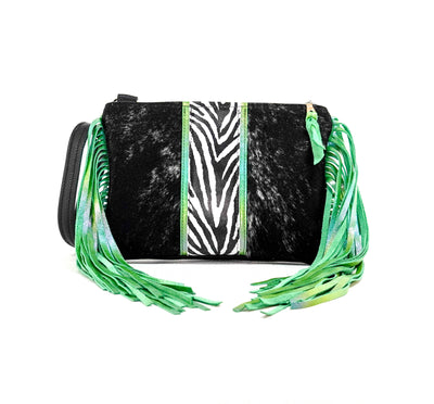 Patsy - Salt & Pepper w/ Zebra Leather-Patsy-Western-Cowhide-Bags-Handmade-Products-Gifts-Dancing Cactus Designs