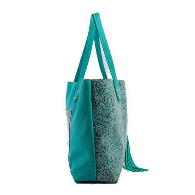 Poppins - Turquoise Tool-Poppins-Western-Cowhide-Bags-Handmade-Products-Gifts-Dancing Cactus Designs