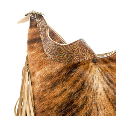 Reba - Brindle w/ Wyoming Tool-Reba-Western-Cowhide-Bags-Handmade-Products-Gifts-Dancing Cactus Designs