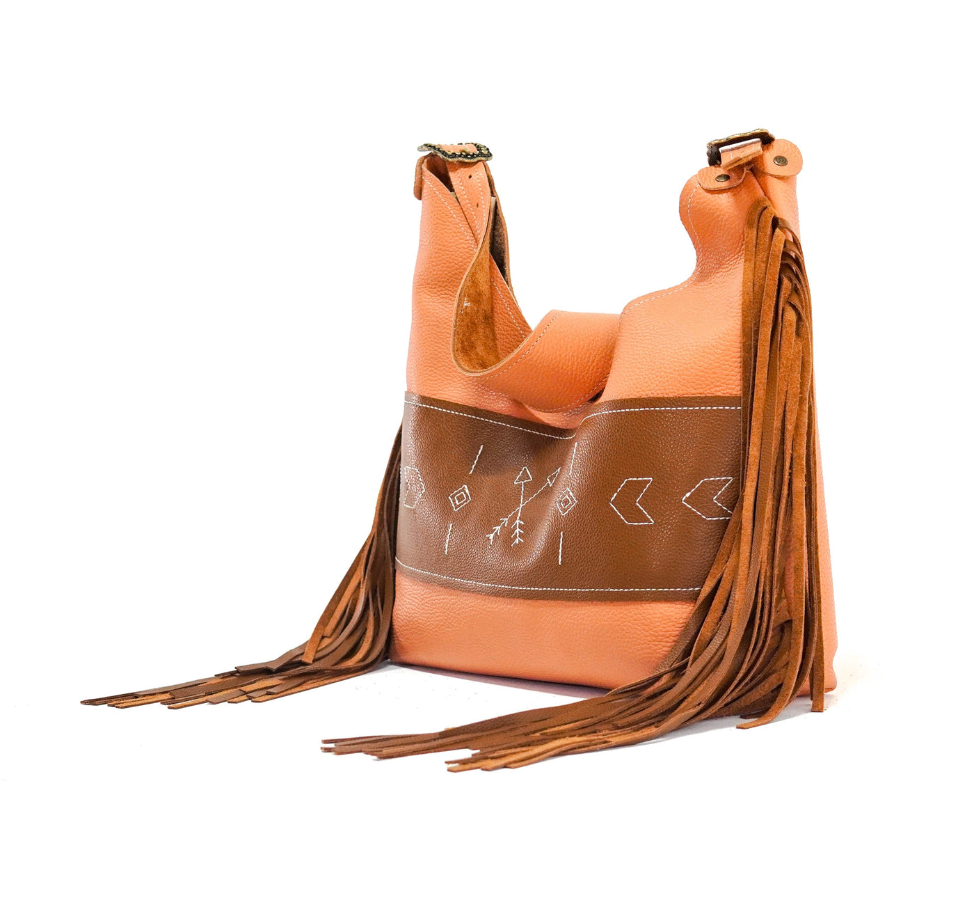 Reba - Terracotta Leather w/ Engraving-Reba-Western-Cowhide-Bags-Handmade-Products-Gifts-Dancing Cactus Designs