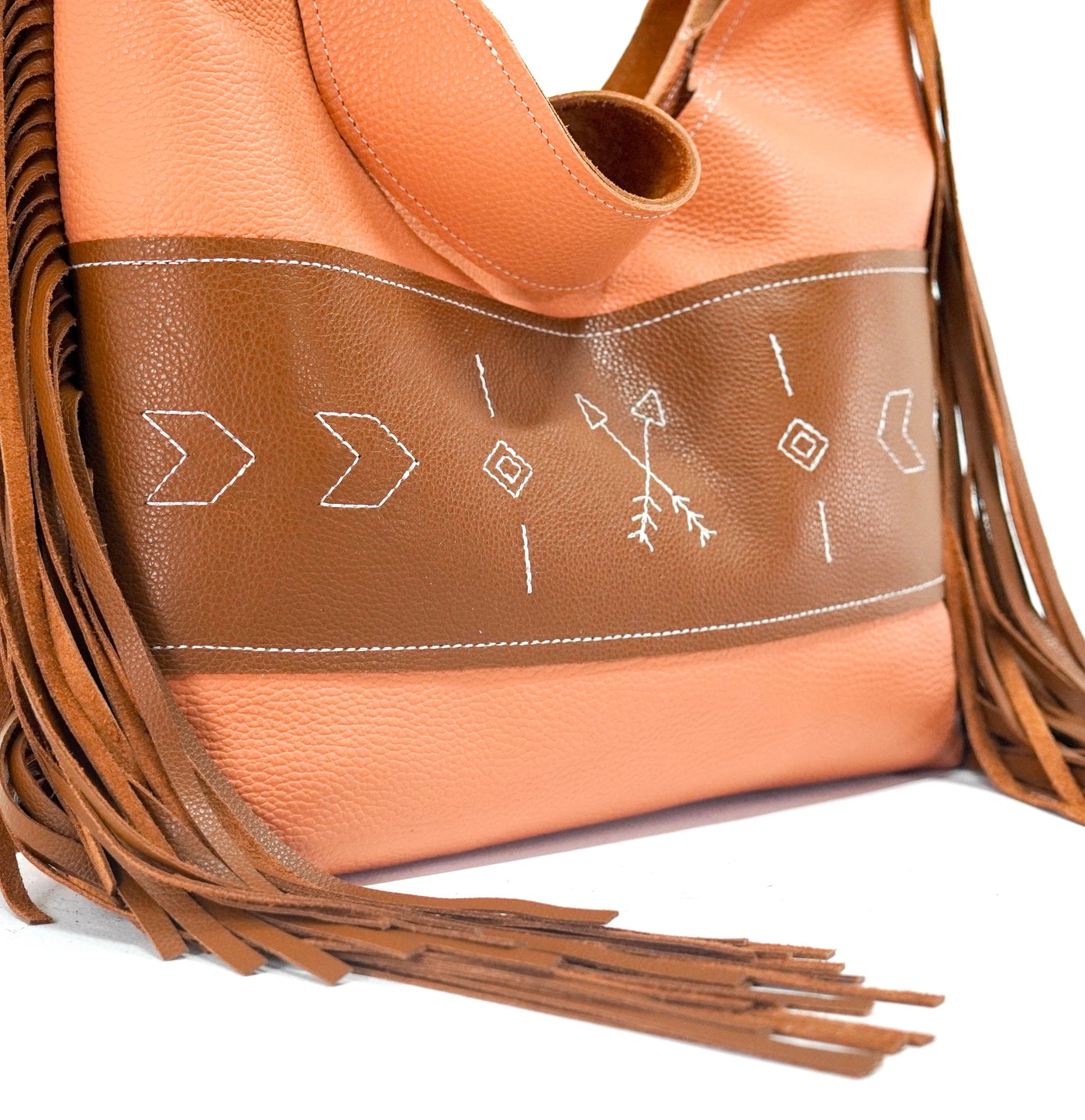 Reba - Terracotta Leather w/ Engraving-Reba-Western-Cowhide-Bags-Handmade-Products-Gifts-Dancing Cactus Designs