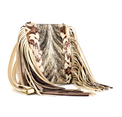 Shania - Brindle w/ Ivory & Brown Laredo-Shania-Western-Cowhide-Bags-Handmade-Products-Gifts-Dancing Cactus Designs
