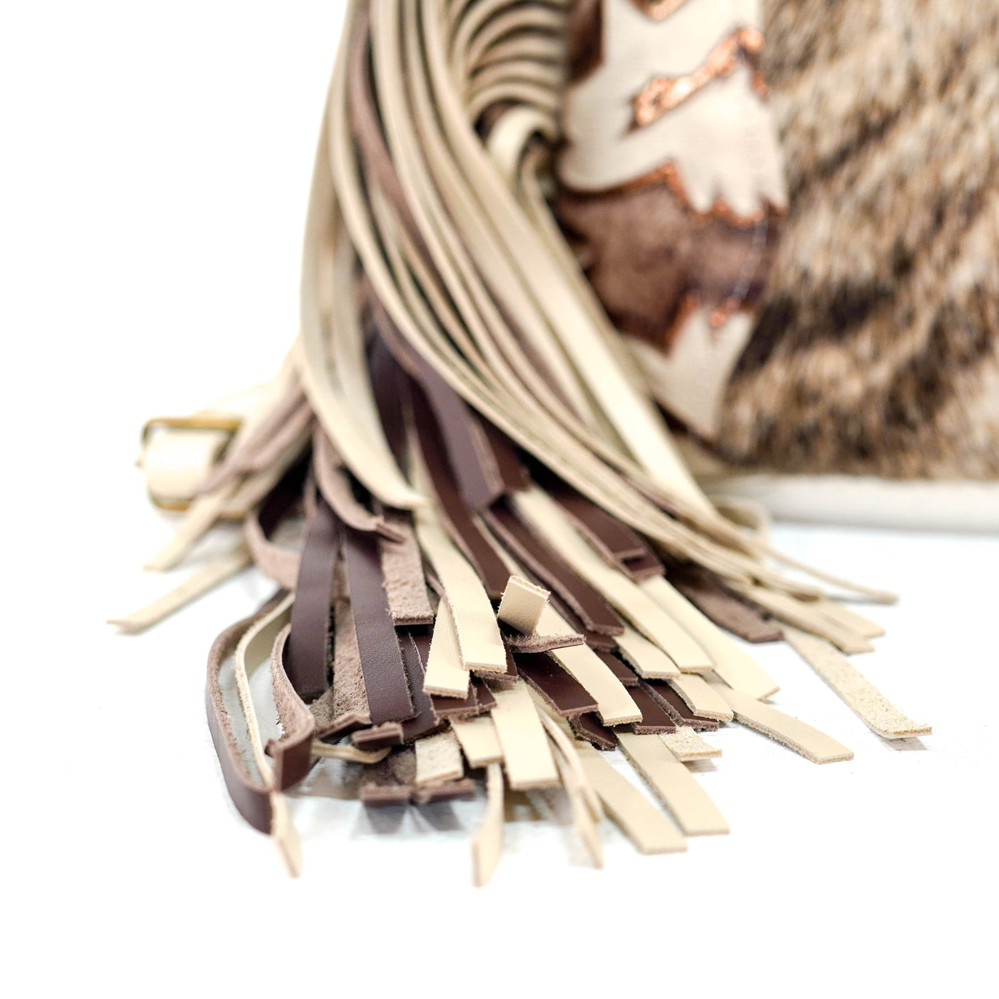 Shania - Brindle w/ Ivory & Brown Laredo-Shania-Western-Cowhide-Bags-Handmade-Products-Gifts-Dancing Cactus Designs