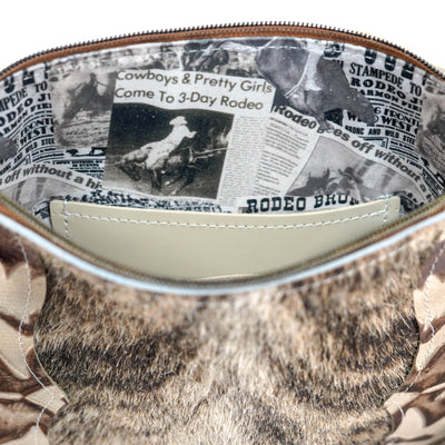 Shania - Brindle w/ Ivory & Brown Laredo-Shania-Western-Cowhide-Bags-Handmade-Products-Gifts-Dancing Cactus Designs