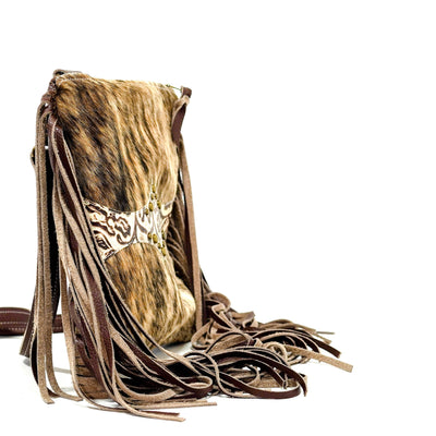 Shania - Brindle w/ Ivory tool-Shania-Western-Cowhide-Bags-Handmade-Products-Gifts-Dancing Cactus Designs