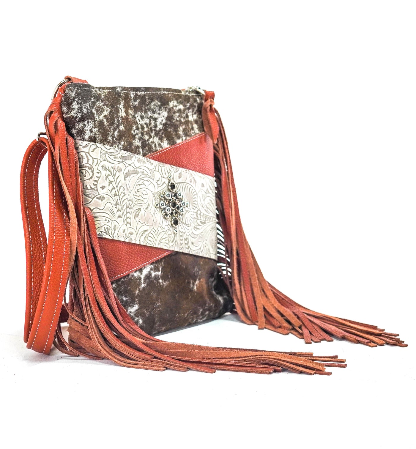 Shania - Longhorn w/ Bone Dallas Tool-Shania-Western-Cowhide-Bags-Handmade-Products-Gifts-Dancing Cactus Designs