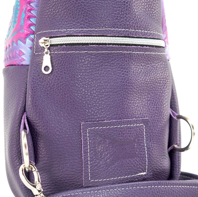 Sling Bag - All Embossed w/ Rio Aztec-Sling Bag-Western-Cowhide-Bags-Handmade-Products-Gifts-Dancing Cactus Designs