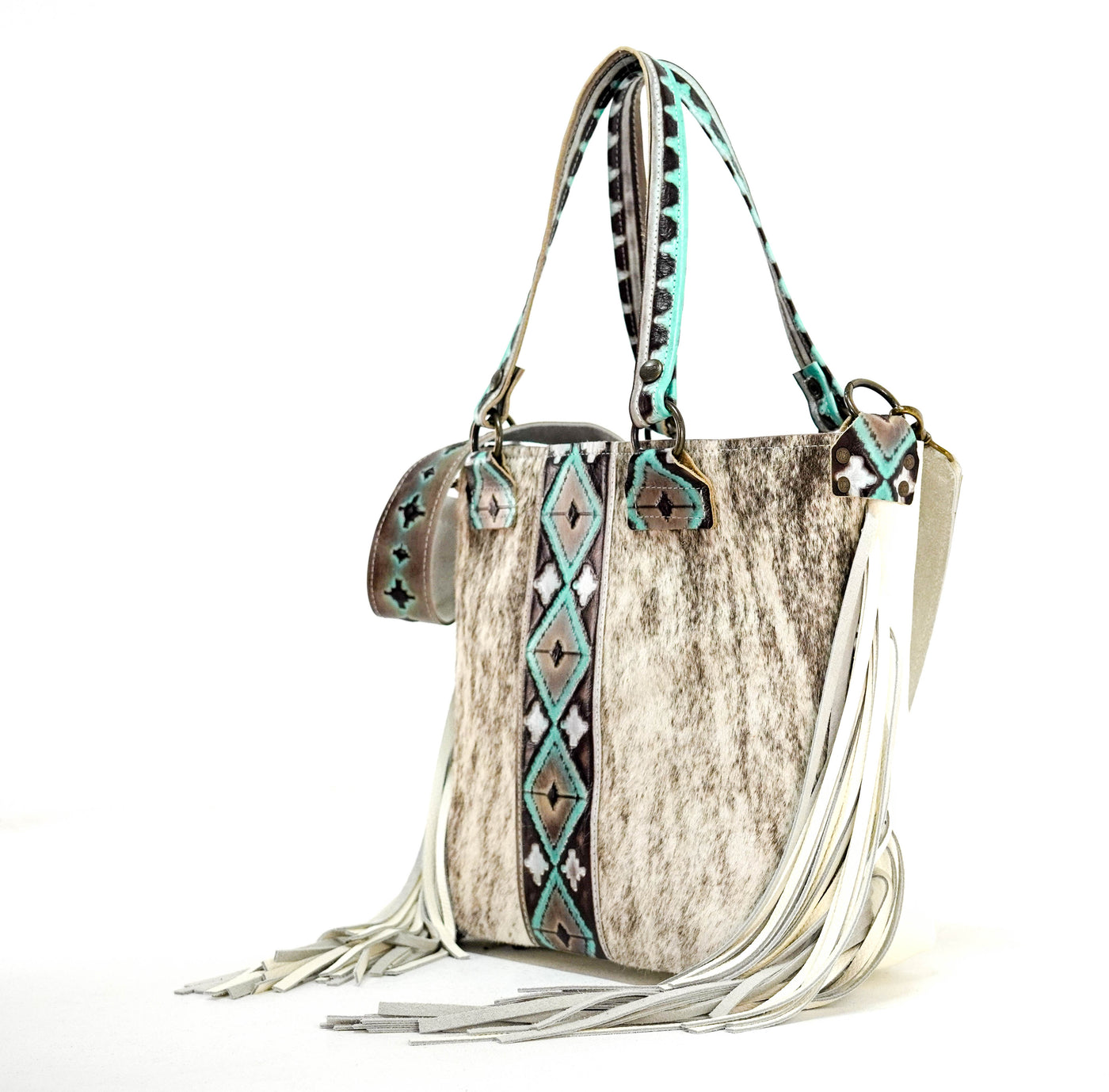 Taylor - Light Brindle w/ Cocoa Navajo-Taylor-Western-Cowhide-Bags-Handmade-Products-Gifts-Dancing Cactus Designs