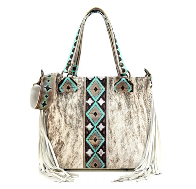 Taylor - Light Brindle w/ Cocoa Navajo-Taylor-Western-Cowhide-Bags-Handmade-Products-Gifts-Dancing Cactus Designs