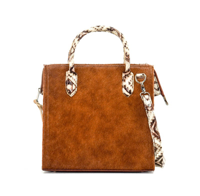 The Opry - Longhorn w/ Ivory & Bronze Aztec-The Opry-Western-Cowhide-Bags-Handmade-Products-Gifts-Dancing Cactus Designs