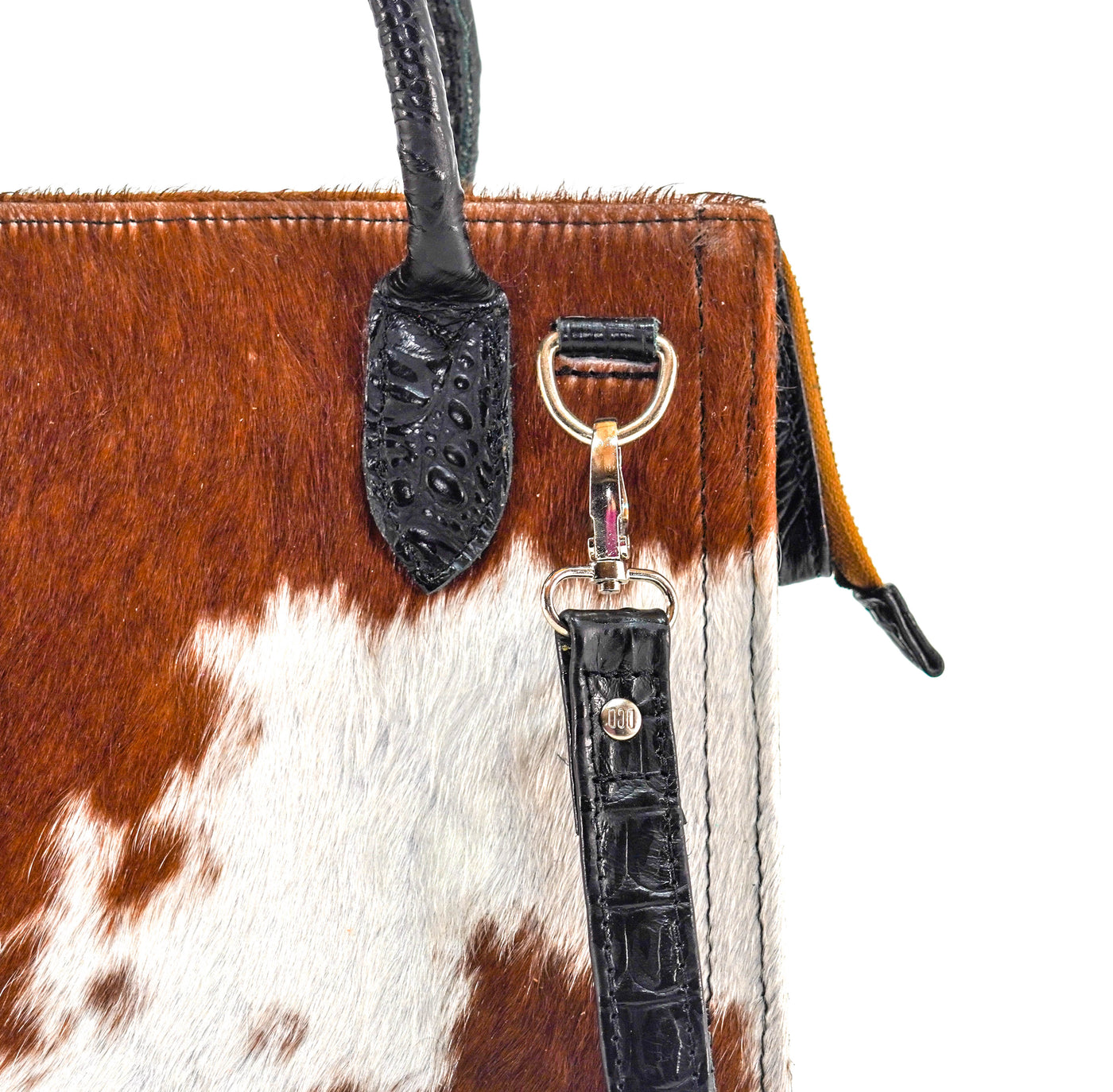 The Opry - Longhorn w/ Onyx Croc-The Opry-Western-Cowhide-Bags-Handmade-Products-Gifts-Dancing Cactus Designs