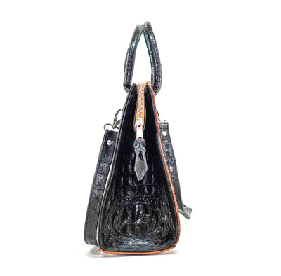The Opry - Longhorn w/ Onyx Croc-The Opry-Western-Cowhide-Bags-Handmade-Products-Gifts-Dancing Cactus Designs