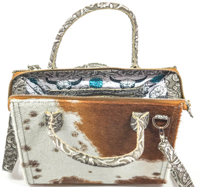 The Opry - Longhorn w/ Silver tool-The Opry-Western-Cowhide-Bags-Handmade-Products-Gifts-Dancing Cactus Designs