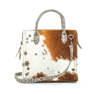 The Opry - Longhorn w/ Silver tool-The Opry-Western-Cowhide-Bags-Handmade-Products-Gifts-Dancing Cactus Designs