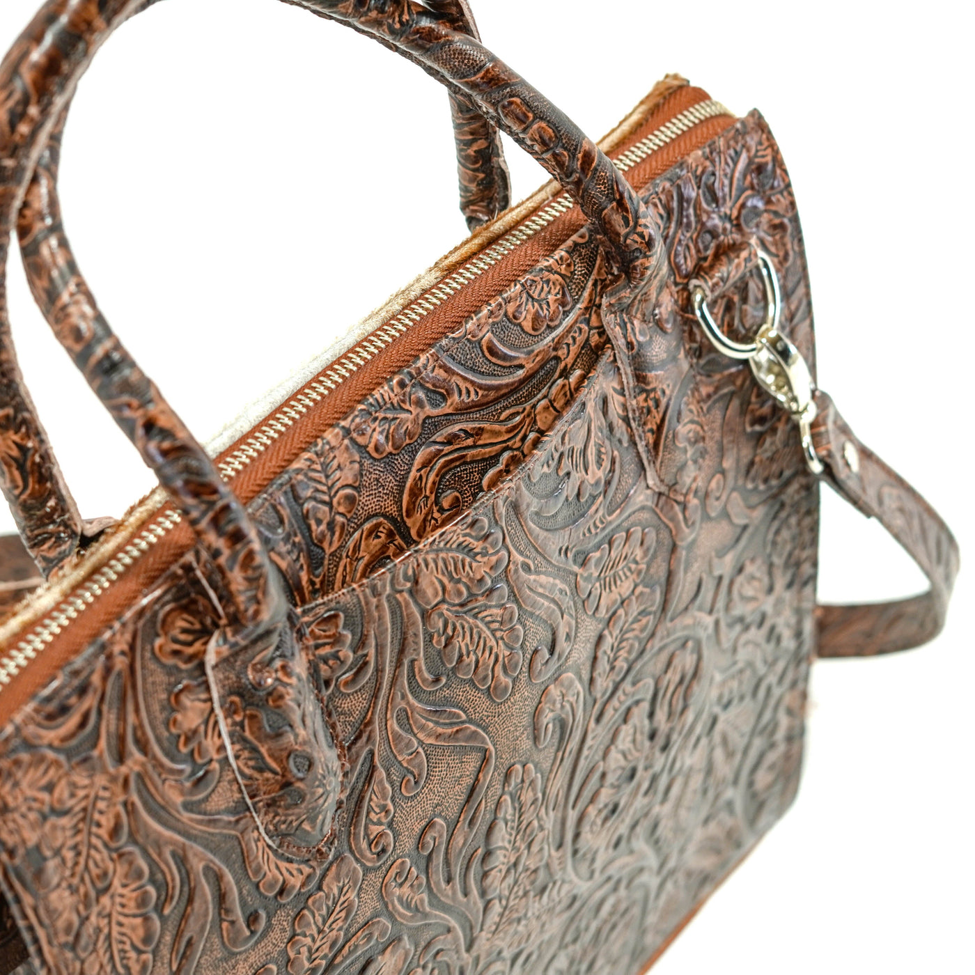 The Opry - Red Brindle w/ Cowboy tool-The Opry-Western-Cowhide-Bags-Handmade-Products-Gifts-Dancing Cactus Designs