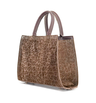 The Ranch Hand - All Embossed w/ Espresso Leopard-The Ranch Hand-Western-Cowhide-Bags-Handmade-Products-Gifts-Dancing Cactus Designs
