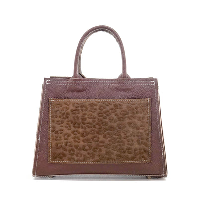 The Ranch Hand - All Embossed w/ Espresso Leopard-The Ranch Hand-Western-Cowhide-Bags-Handmade-Products-Gifts-Dancing Cactus Designs
