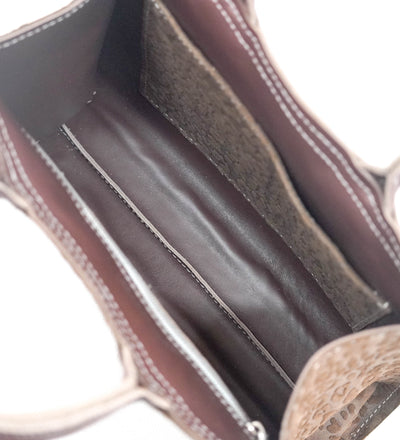The Ranch Hand - All Embossed w/ Espresso Leopard-The Ranch Hand-Western-Cowhide-Bags-Handmade-Products-Gifts-Dancing Cactus Designs
