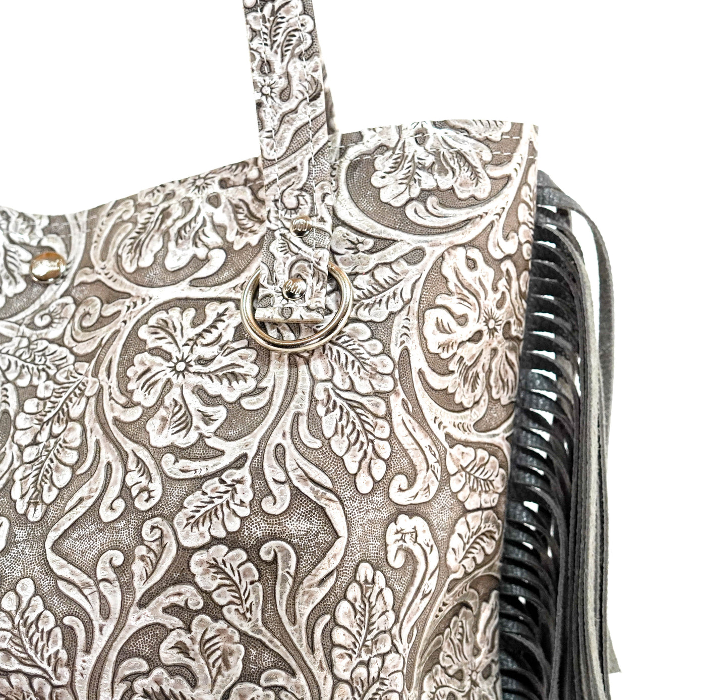 Trisha - All Embossed w/ Silver tool-Trisha-Western-Cowhide-Bags-Handmade-Products-Gifts-Dancing Cactus Designs